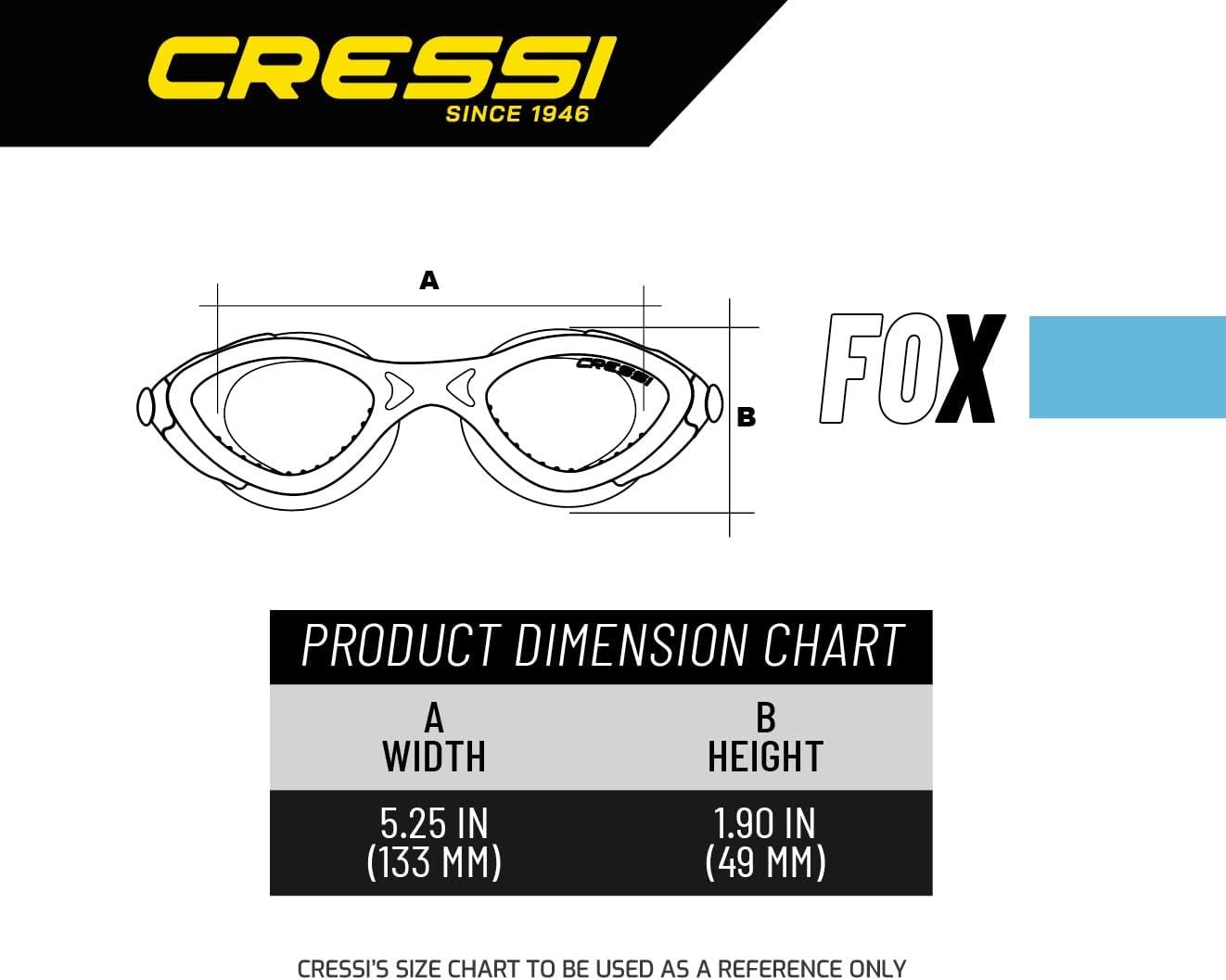 Gafas De Natación Cressi Fox Para Adultos - Diseño Cómodo Y Ajuste Seguro - Ideal Para Piscina Y Snorkel